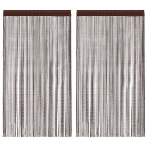 vidaXL Končane Zavjese 2 kom 100x250 cm Smeđe