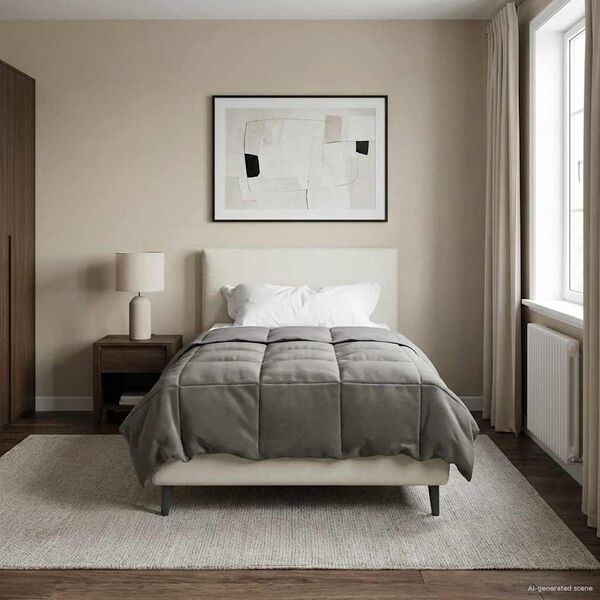 vidaXL Puni pokrivač za cijelu godinu Svijetlo siva 155 x 200 cm