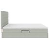 vidaXL Krevet s prostorom za pohranu s LED-om Svijetlo siva Bar&scaron;un