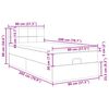 vidaXL Otomanski okvir kreveta s madraca tamnosmeđi 80x200cm tkanine