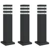 vidaXL Vanjske podne svjetiljke 3 kom crne 50 cm aluminijske