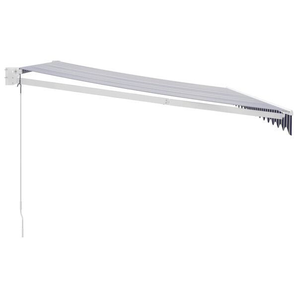 vidaXL Tenda na uvlačenje plavo-bijela 4 x 3 m od tkanine i aluminija