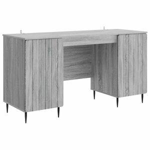 vidaXL Stol s policom Siva sonoma 142,5 x 50 x 75 cm Konstruirano drvo