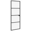 vidaXL Vrata za dom 76 x 201,5 x 3,5 cm Aluminij i kaljeno staklo
