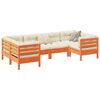 vidaXL 6-dijelni set vrtnih sofa s jastucima voštano smeđi od borovine