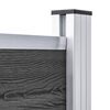 vidaXL Set panela za ogradu WPC 353 x 146 cm crni