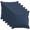vidaXL Presvlaka za jastuk 6 pcs HOUTEN Plava 45 x 45 cm Umjetni lan