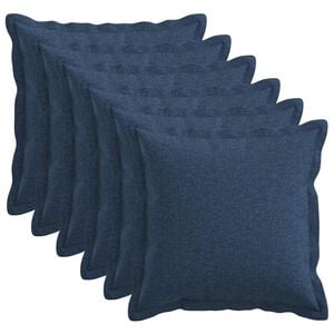 vidaXL Presvlaka za jastuk 6 pcs HOUTEN Plava 45 x 45 cm Umjetni lan