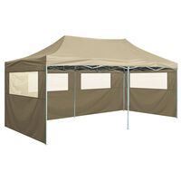 vidaXL Profesionalni sklopivi šator za zabave 3 x 6 m čelični krem