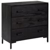 vidaXL Ladičar crni 75 x 35 x 70 cm od masivne borovine