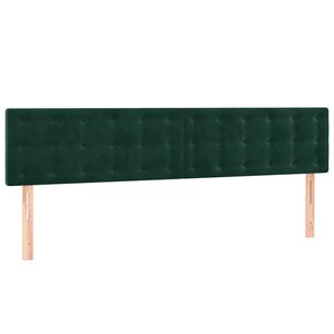 vidaXL Uzglavlja tamnozelena 200x5x78/88 cm bar&scaron;unasta
