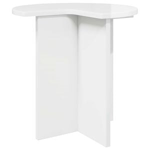 vidaXL Bocni stol Bijela visokog sjaja &Oslash; 39 x 38 cm Konstruirano drvo