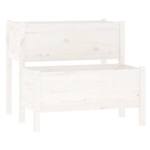 vidaXL Sadilica bijela 84,5 x 84 x 75 cm od masivne borovine