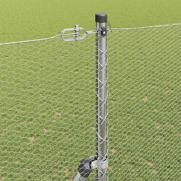 vidaXL Stup za ogradu Srebrno 25 x 1,5 m (mreža 13 mm) Čelik