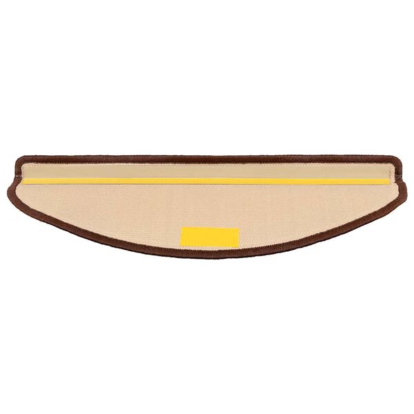 vidaXL Samoljepljivi otirači za stepenice 15 kom smeđi 65 x 21 x 4 cm