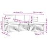 vidaXL Set vanjskih sofa 4 pcs Prirodna i krem Čvrsto drvo akacije