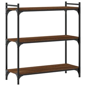 vidaXL Regal za knjige s 3 razine smeđa boja hrasta 80x30x86 cm drveni