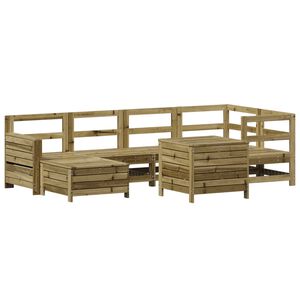 vidaXL 7-dijelni set vrtnih sofa od impregnirane borovine