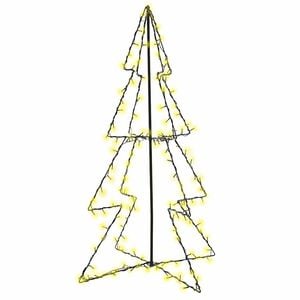 vidaXL Stožasto božićno drvce unutarnje i vanjsko 160 LED 78 x 120 cm