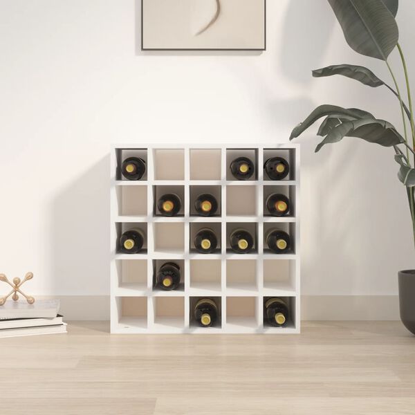 vidaXL Vinski ormarić bijeli 56x25x56 cm masivno drvo bor