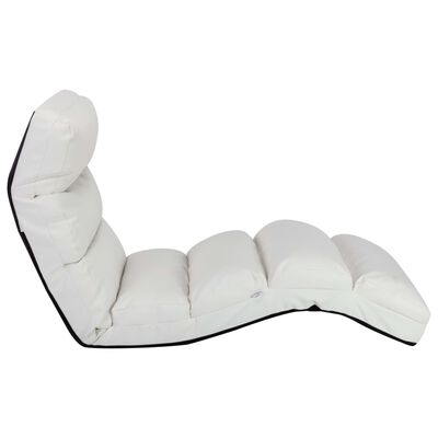 vidaXL Sklopiva podna stolica od umjetne kože bijela