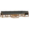 vidaXL Set vanjskih sofa s jastukom 7 pcs Prirodna i antracit