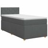 vidaXL Boxspring krevet s madracem Tamnosiva 90 x 190 cm Tkanina