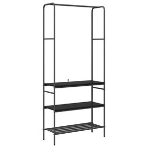 vidaXL Stalak za odjeću Crni hrast 77 x 30 x 171 cm Konstruirano drvo