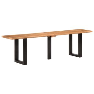 vidaXL Klupa 160 cm od masivnog bagremovog drva i čelika