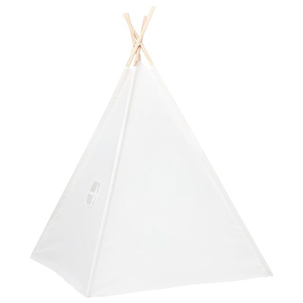 vidaXL Dječji &scaron;ator tipi od breskvine kore bijeli 120 x 120 x 150 cm