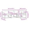 vidaXL Set vanjskih sofa s jastukom 4 pcs Prirodna i svijetlo siva