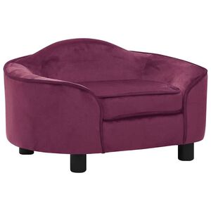 vidaXL Sofa za pse bordo 67 x 47 x 36 cm pli&scaron;ana