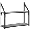 vidaXL Zidna polica s 2 razine sivog hrasta sonome 60x21x51 cm drvena
