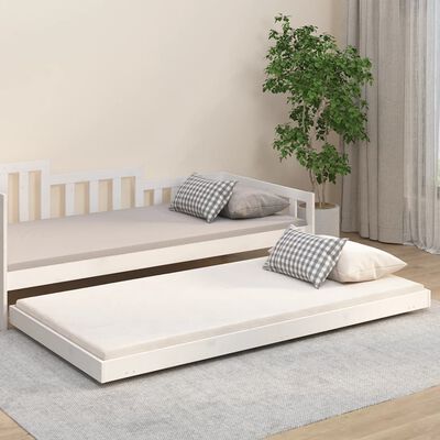 vidaXL Okvir za krevet bijeli 90 x 200 cm od masivne borovine