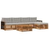 vidaXL Set vanjskih sofa s jastukom 6 pcs Prirodna i svjetlosiva