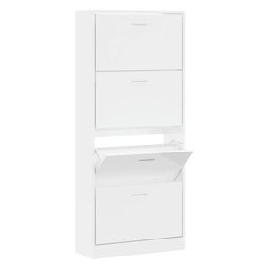vidaXL Ormarić za cipele sjajni bijeli 63x24x147 cm konstruirano drvo