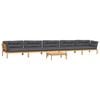 vidaXL 6-dijelni set vrtnih sofa od paleta s jastucima od drva bagrema