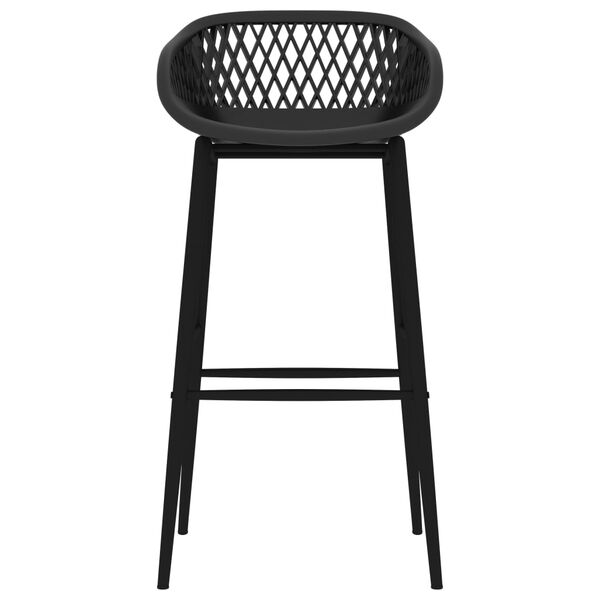 vidaXL Barske stolice 2 kom crne