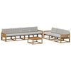 vidaXL Set vanjskih sofa s jastukom 8 pcs Prirodna i svjetlosiva