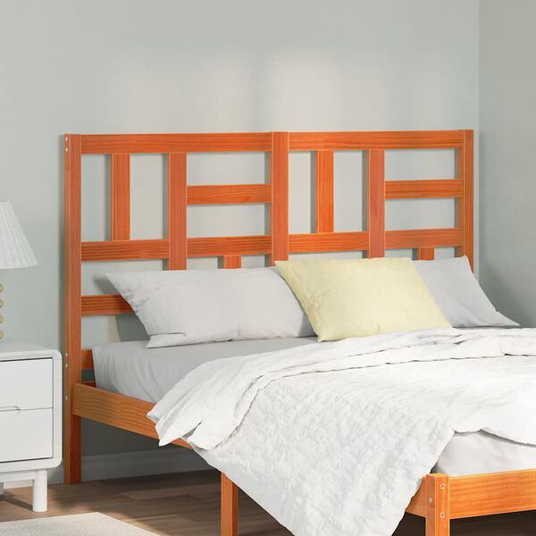 vidaXL Uzglavlje za krevet s uzglavljem Vosak smeđa 145,5 x 4 x 104 cm