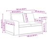 vidaXL Sofa 2 pcs Crna 182 x 80 x 82 cm tkanina