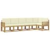 vidaXL Set vanjskih sofa 6 kom. Bijela i krem Poliester