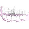 vidaXL Okvir kreveta s uzglavljem bijeli mali bračni masivno drvo