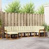 vidaXL Set vanjskih sofa s jastukom 7 pcs Prirodna i krem