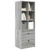 vidaXL Highboard s ladicama Siva Sonoma 45,5 x 34 x 127 cm
