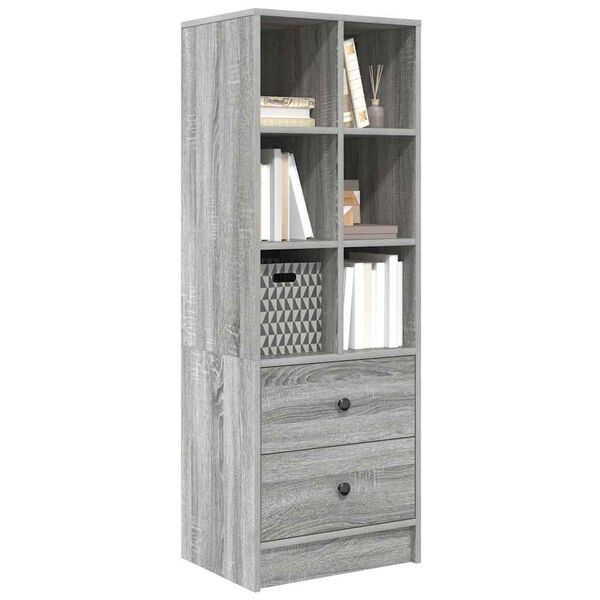 vidaXL Highboard s ladicama Siva Sonoma 45,5 x 34 x 127 cm