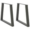 vidaXL Noge za blagovaonski stol V-oblika 2 kom antracit 80 x (72-73,3) cm čelik