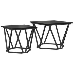 vidaXL Set pomoćnih stolića 2 pcs Crni hrast 50 x 50 x 40 cm