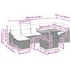 vidaXL Sjedeća garnitura za vrt s pohranom 8 pcs Bež Poli ratan