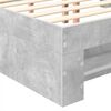 vidaXL Krevetna konstrukcija s uzglavljem Betonski sivi 200 x 200 cm